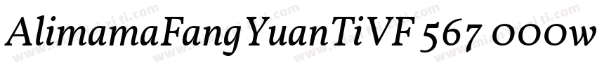 AlimamaFangYuanTiVF 567 000wght  3字体转换